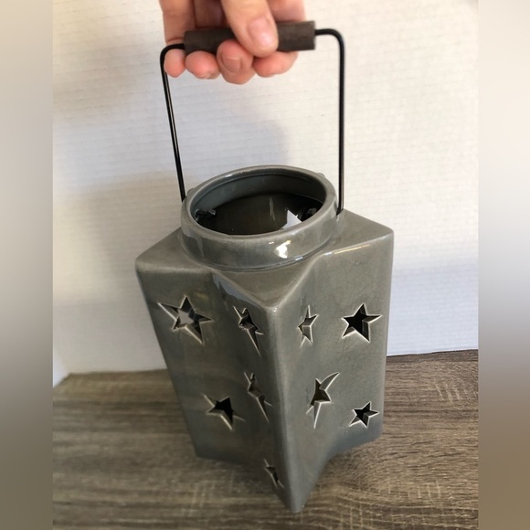 Rustic Star Lantern with Battery Operated Candle - Picture 3 of 13
